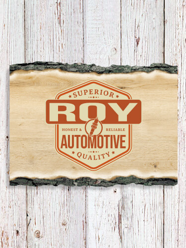 Automotive NA Faux Sliced Log Plaque