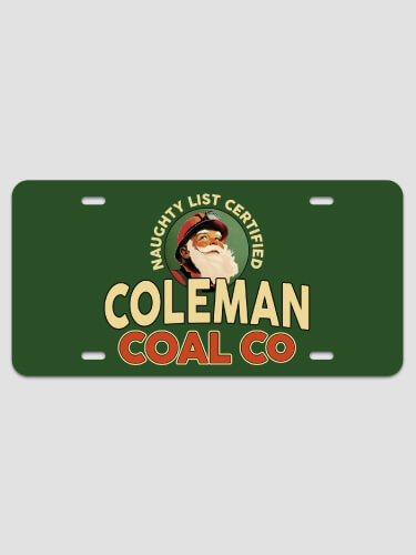 NA Christmas Coal Company Personalized license-plate 