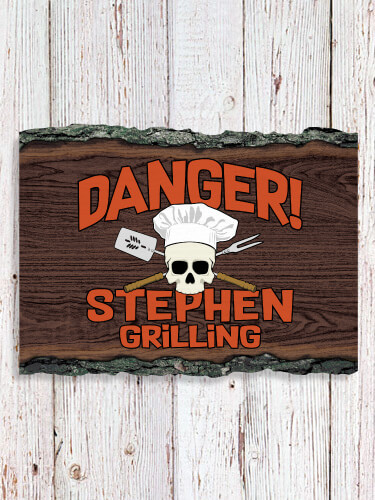 Danger Grilling NA Faux Sliced Log Plaque