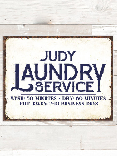 Laundry Service NA Tin Sign 16 x 12.5