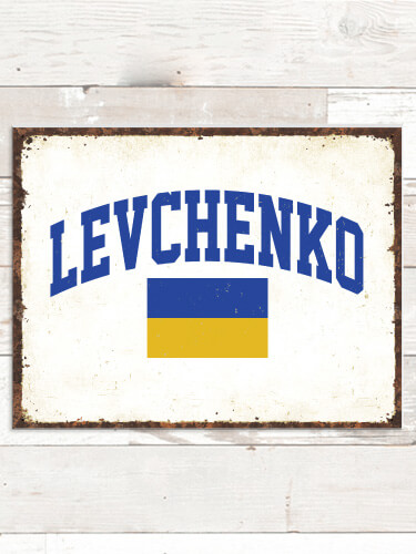 Ukrainian Varsity NA Tin Sign 16 x 12.5