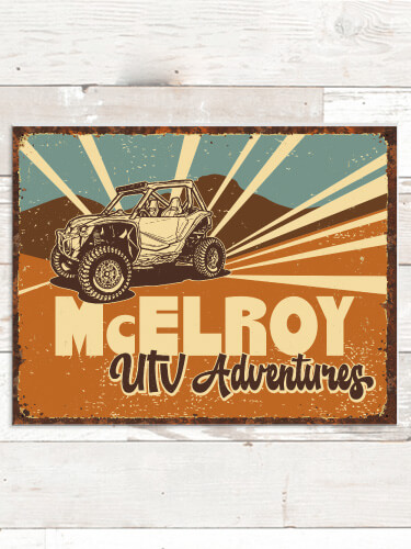 UTV Adventures NA Tin Sign 16 x 12.5