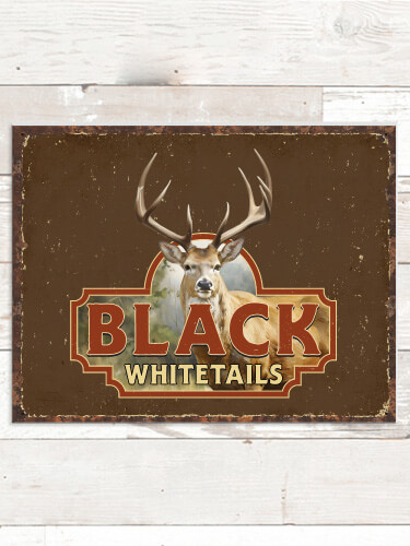 Whitetails NA Tin Sign 16 x 12.5