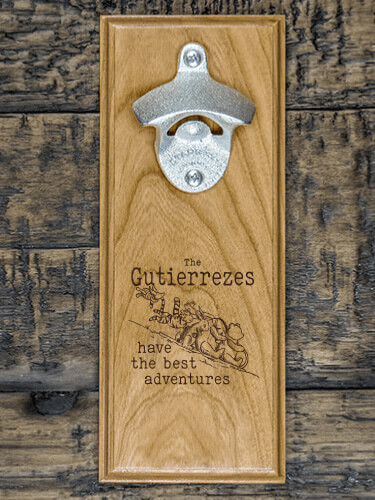 Best Adventures Natural Cherry Cherry Wall Mount Bottle Opener - Engraved