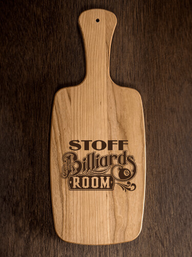 Billiards Room Natural Cherry Cherry Wood Cheese Board - Engraved