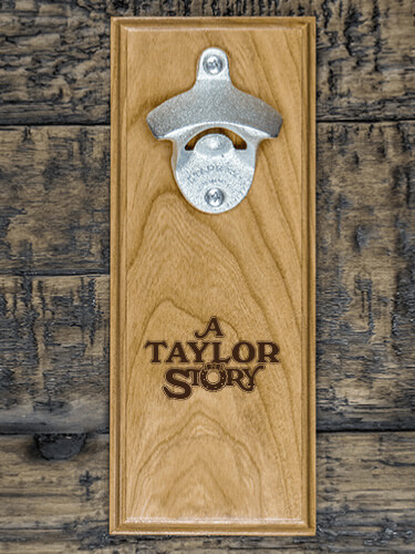 Christmas Story Natural Cherry Cherry Wall Mount Bottle Opener - Engraved