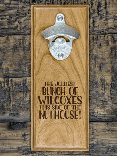 Jolliest Bunch Natural Cherry Cherry Wall Mount Bottle Opener - Engraved