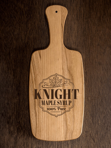 Maple Syrup Natural Cherry Cherry Wood Cheese Board - Engraved