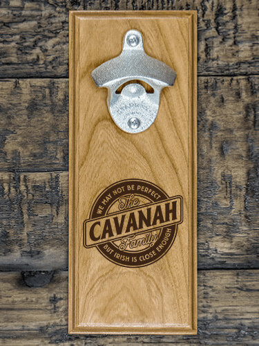 Perfectly Irish Natural Cherry Cherry Wall Mount Bottle Opener - Engraved