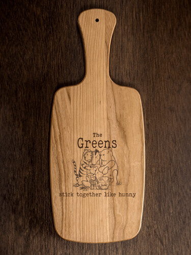 Stick Together Natural Cherry Cherry Wood Cheese Board - Engraved