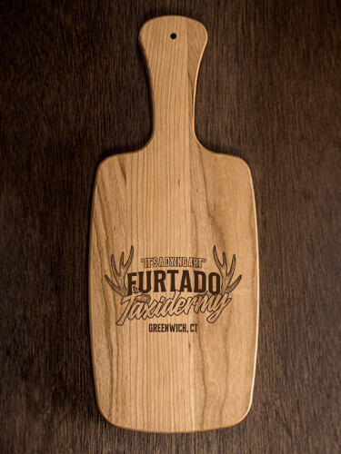 Taxidermy Natural Cherry Cherry Wood Cheese Board - Engraved