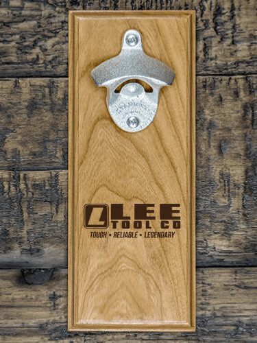 Tool Company Natural Cherry Cherry Wall Mount Bottle Opener - Engraved