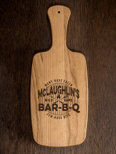 Wild Game Few Have Died BBQ Natural Cherry Cherry Wood Cheese Board - Engraved