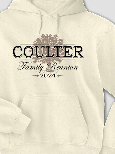 Classic Family Reunion Natural Adult Hooded Sweatshirt