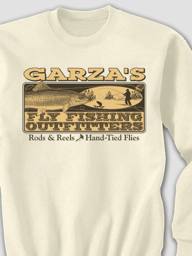 Fly Fishing Natural Adult Sweatshirt