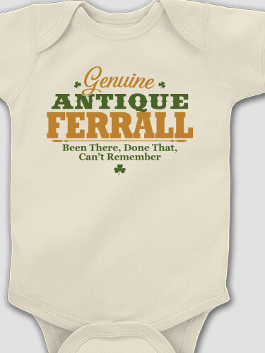 Genuine Irish Antique Natural Baby Bodysuit