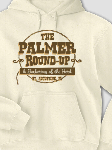 Round-up Reunion Natural Adult Hooded Sweatshirt