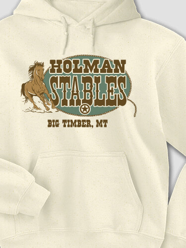 Stables Natural Adult Hooded Sweatshirt