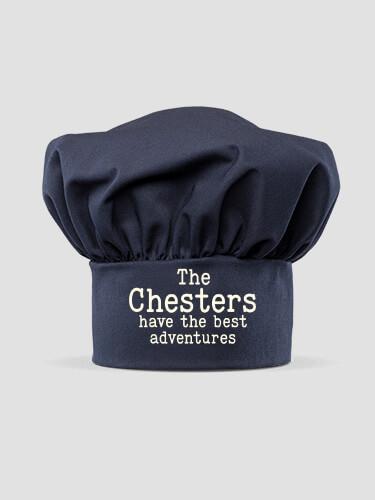 Best Adventures Navy Embroidered Chef Hat