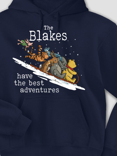 Best Adventures Navy Adult Hooded Sweatshirt