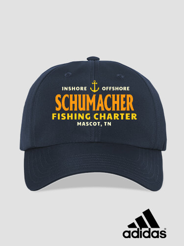 Fishing Charter Navy Embroidered Adidas Hat