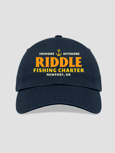 Fishing Charter Navy Embroidered Hat