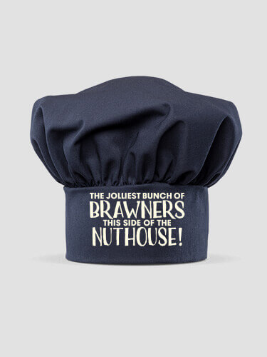 Jolliest Bunch Navy Embroidered Chef Hat