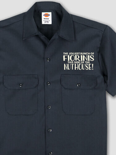 Jolliest Bunch Navy Embroidered Work Shirt