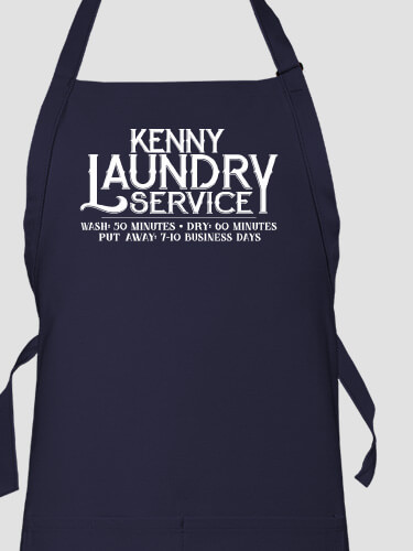 Laundry Service Navy Apron