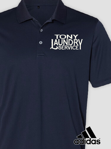 Laundry Service Navy Embroidered Adidas Polo Shirt