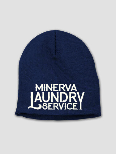 Laundry Service Navy Embroidered Beanie