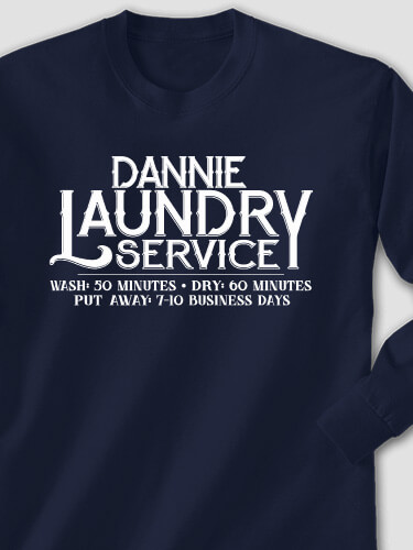 Laundry Service Navy Adult Long Sleeve