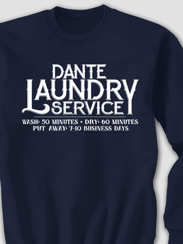 Laundry Service Navy Adult Sweatshirt