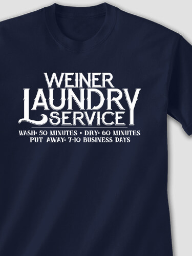 Laundry Service Navy Adult T-Shirt