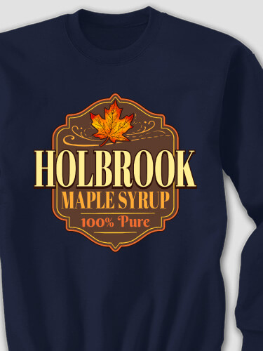 Maple Syrup Navy Adult Sweatshirt