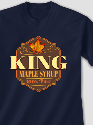 Navy Maple Syrup Personalized tshirt 