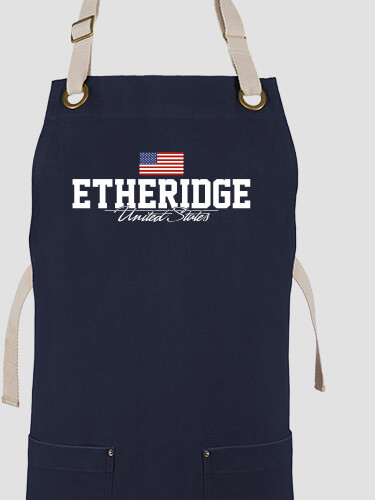 American Flag Navy/Stone Canvas Work Apron