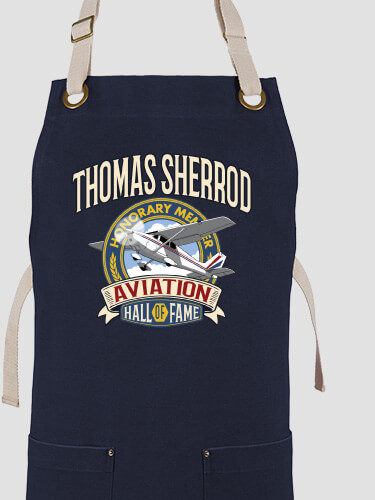 Aviation Hall Of Fame Navy/Stone Canvas Work Apron