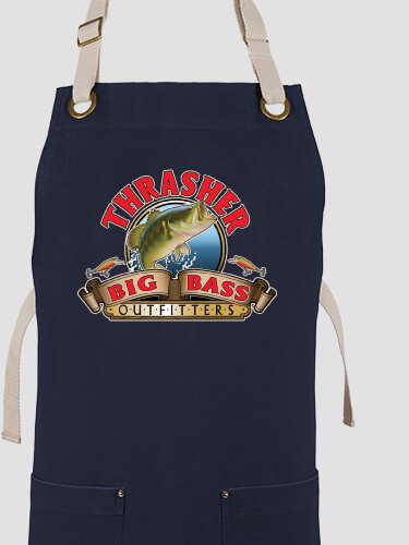 Big Bass Outfitters Navy/Stone Canvas Work Apron