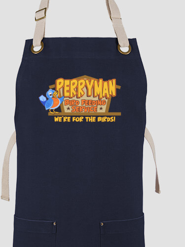 Bird Feeding Service Navy/Stone Canvas Work Apron