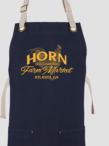 Farm Market Navy/Stone Canvas Work Apron