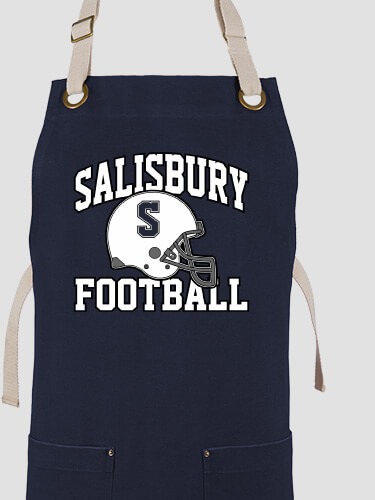 Football Helmet Navy/Stone Canvas Work Apron