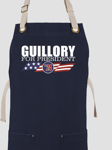 For President Navy/Stone Canvas Work Apron