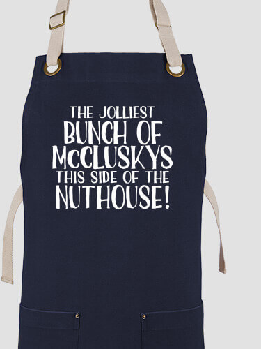 Jolliest Bunch Navy/Stone Canvas Work Apron