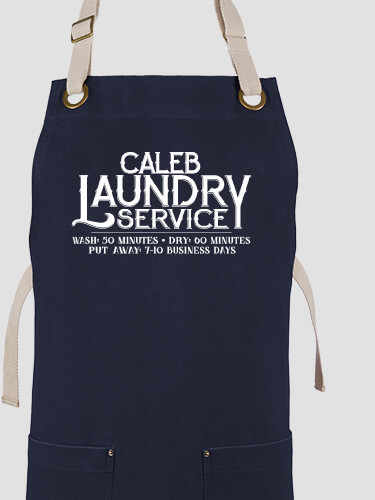 Laundry Service Navy/Stone Canvas Work Apron