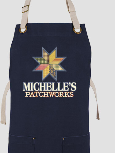 Patchworks Navy/Stone Canvas Work Apron