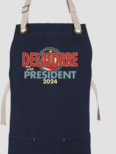 Presidential Election Navy/Stone Canvas Work Apron