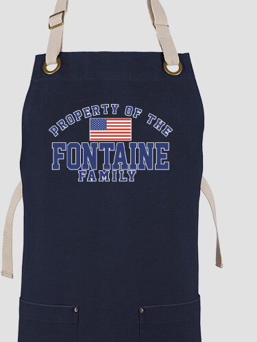 Property of Flag Navy/Stone Canvas Work Apron