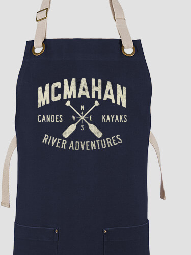 River Adventures Navy/Stone Canvas Work Apron