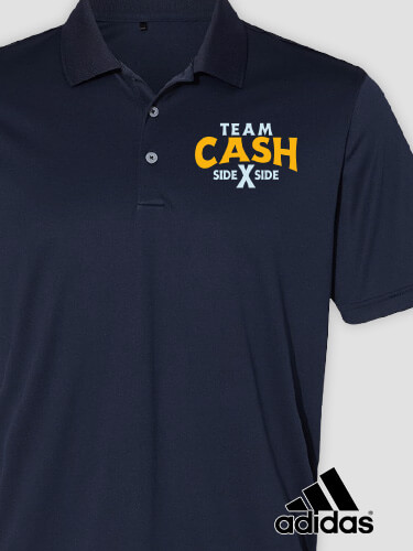 Team Side By Side Navy Embroidered Adidas Polo Shirt